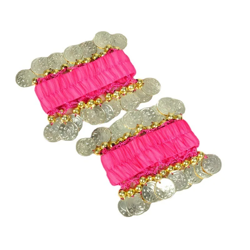 Шифоновый браслет-монета для танца живота, браслет-монета, ювелирные изделия, наручные манжеты на щиколотке, браслет-погремушка, шифоновый золотой аксессуар для монет, танцы