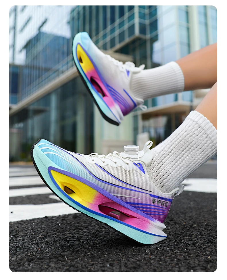 Herren-Sportschuhe, Laufschuhe mit Carbonplatte, Marathon-Sneaker für Herren, Rennschuhe, stoßdämpfende Sportschuhe für Damen. – Detail 40