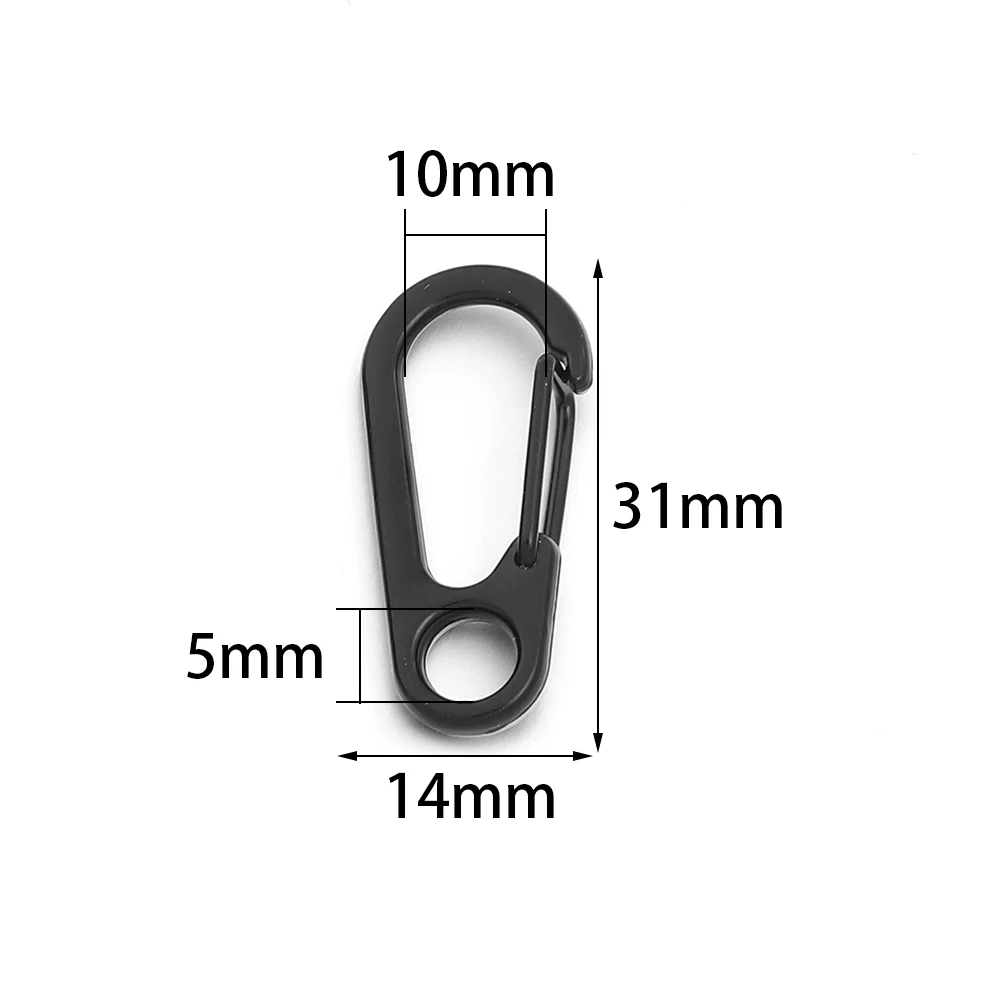 10 Stück Mini-Schnapphaken aus Legierung, Schlüsselanhänger-Clips, Karabinerhaken, Karabinerverschlüsse für die Schmuckherstellung, DIY-Schlüsselring-Zubehör – Detail 1