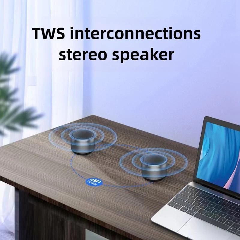 新しい Bluetooth スピーカーデスクトップ小型スピーカーミニスピーカーギフト TWS デュアル相互接続軽量高品質