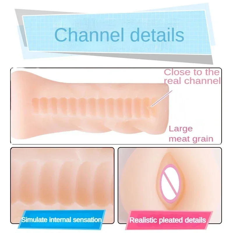 남성용 항공기 컵 자위기 구강 질 항문 자위, 부드러운 실제 질 포켓 음모 섹스 토이, 남성용 블로우잡