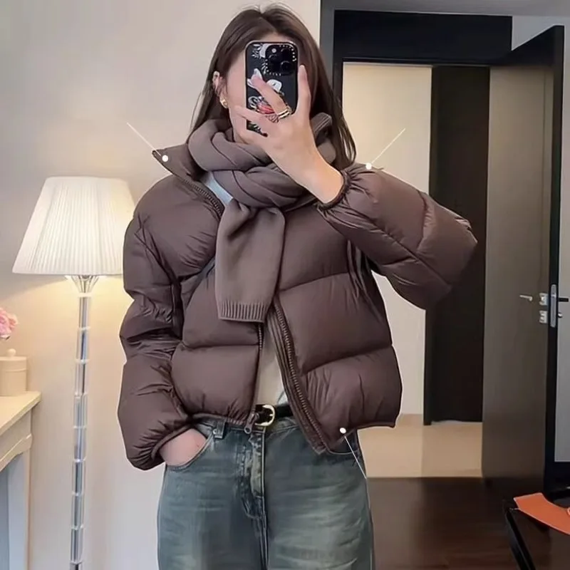 Fashion New Women's Winter Down Jacket Trendy Female's Short Jacket Light Warm Ladies Lightweight padded jackets Top Coat