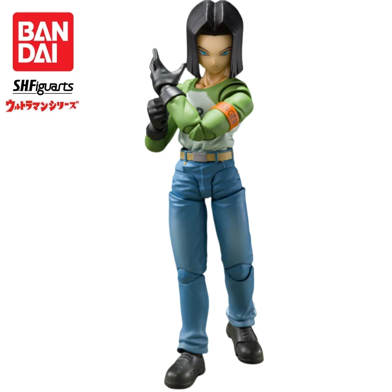 

In Stock Bandai S H Figuarts Original Dragon Ball Android 17 Doll Brand New Boxed Action Figure Anime Characters Model Garage