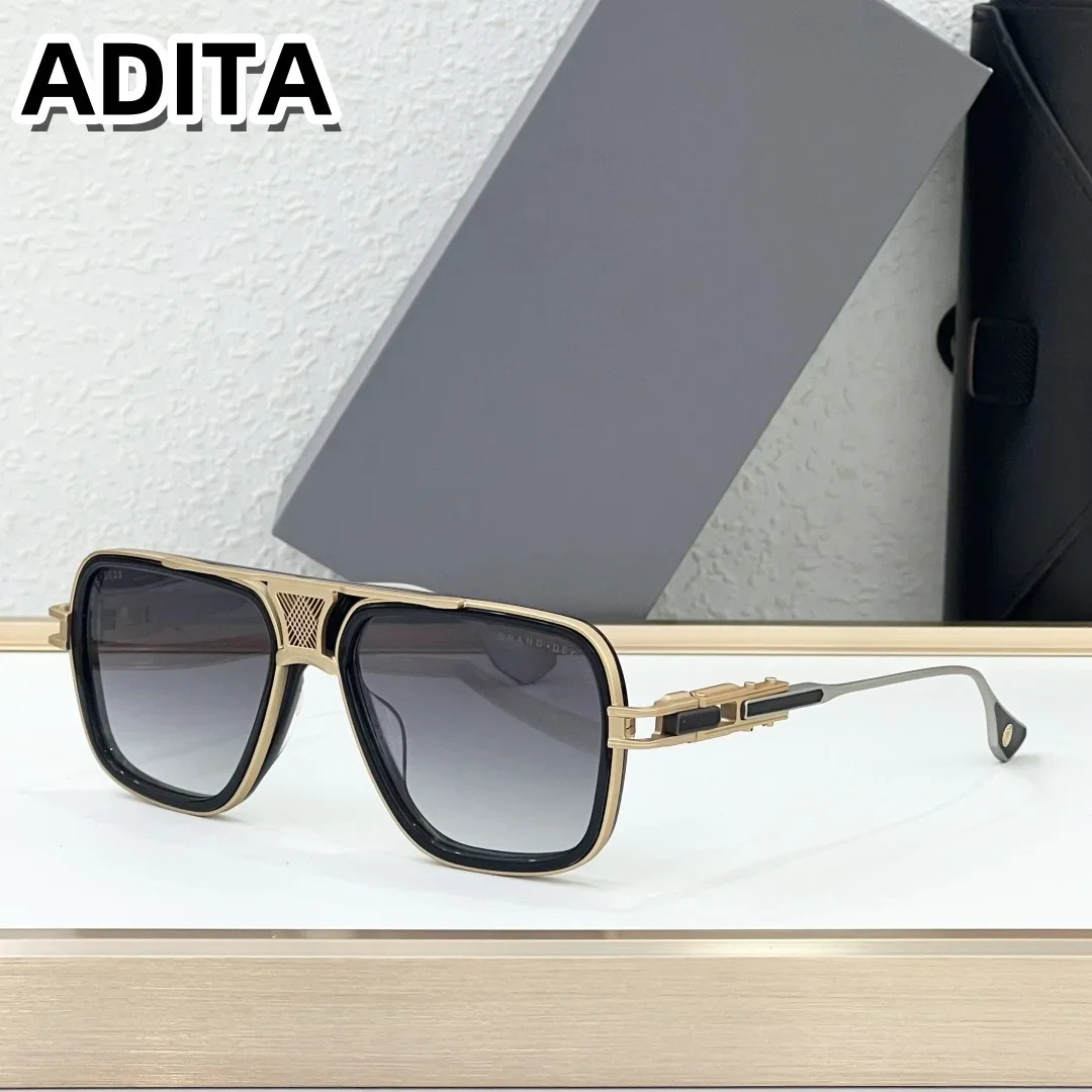 DT GRAND DECADE TWO DTS460 نظارات شمسية عالية الجودة للرجال بتصميم عصري من التيتانيوم للنساء مع صندوق