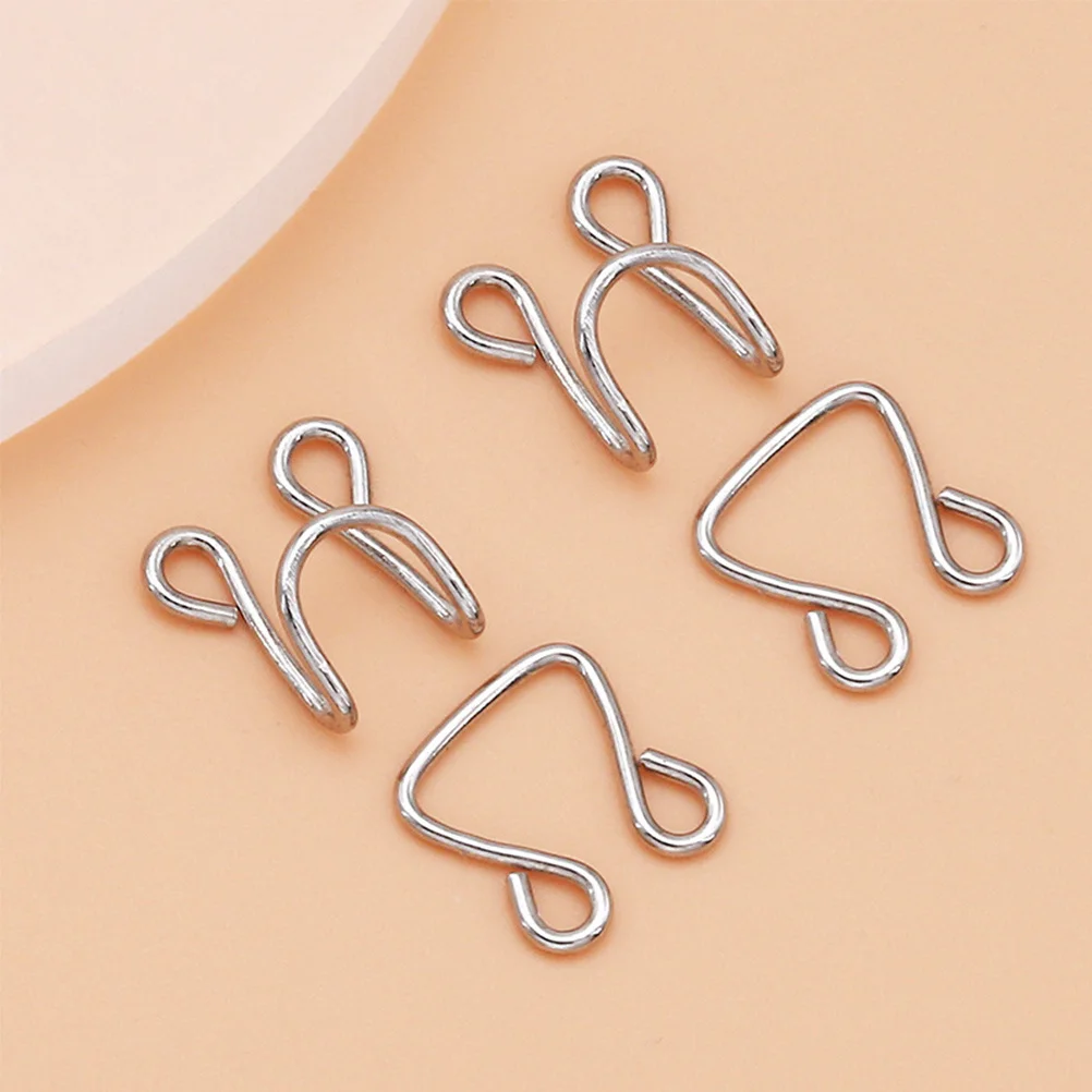 

100Pcs Invisible Hook and Eye Closures for Bra Dresses Skirts Trousers Strong Durable Not Easy to Rust and Fade