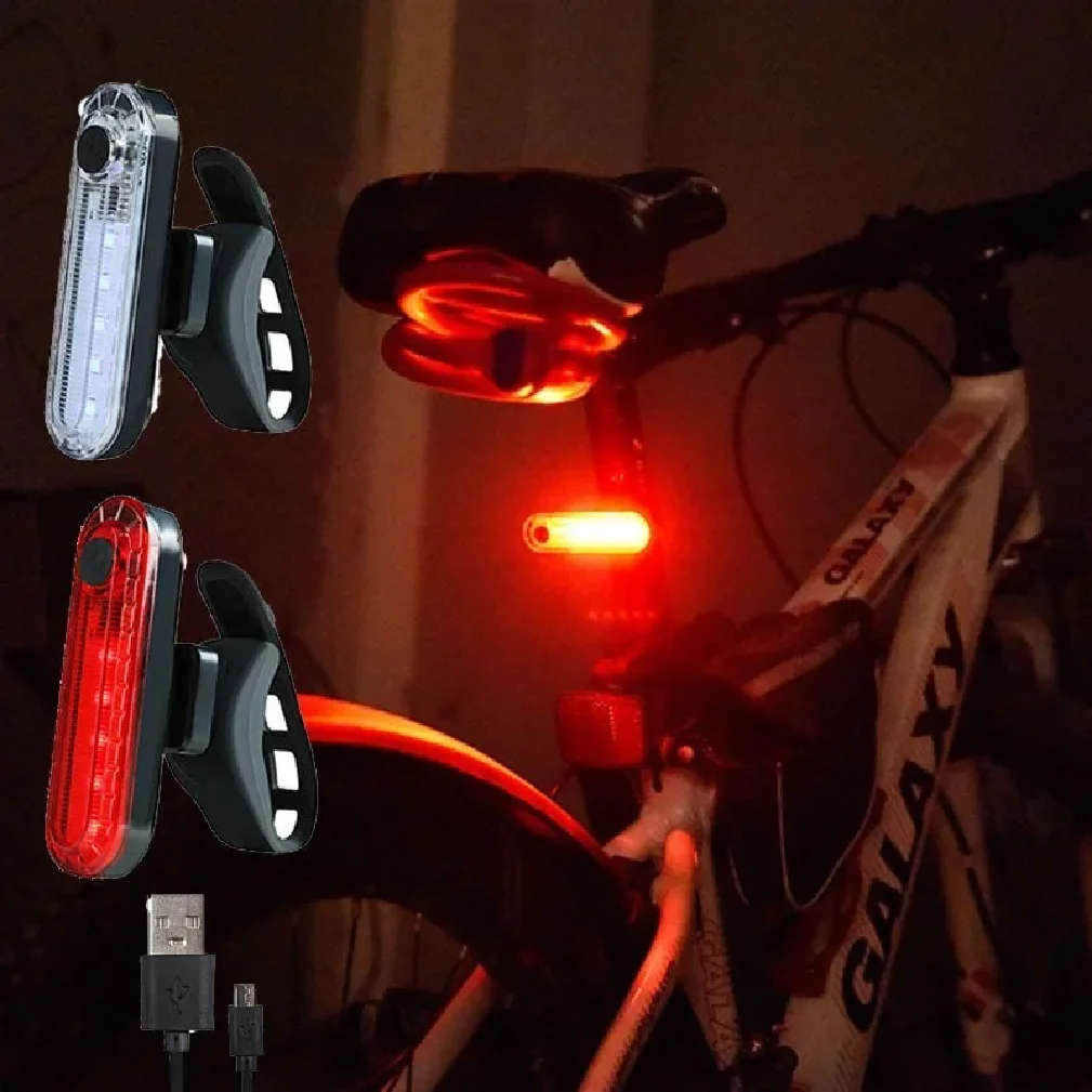 

USB Rechargeable LED Bike Tail Light Bright Bicycle Rear Cycling Safety Flashlight Bicycle Lights