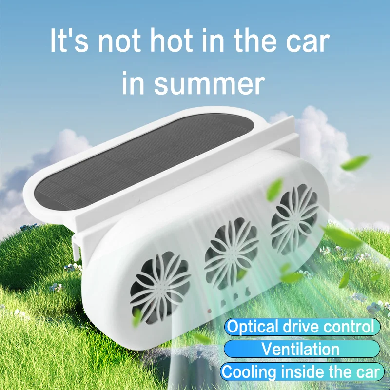 

USB Powered Solar Car Exhaust Fan Ventilation Cooling Smoke Exhaust for Car SUV Air Circulation Portable Auto