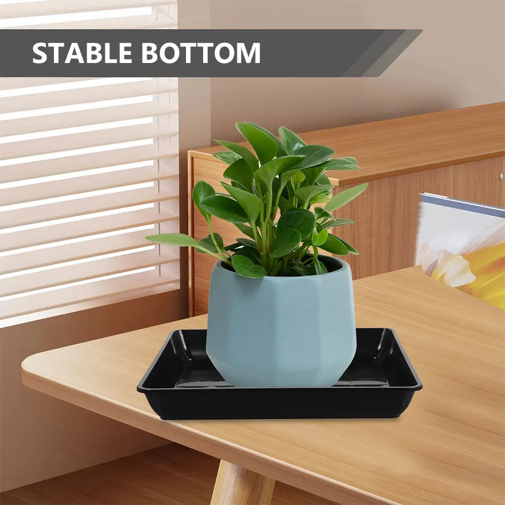 4Pcs PP Plant Saucer for Flower Pots Plant Trays No Hole Drainage Tray Indoor Outdoor Garden Use Water Spill Protection Clean