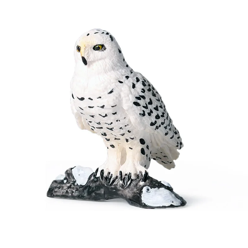 Solid Simulation Bird Toy Snow Owl Model Hand Decoration Wild Plastic Toy