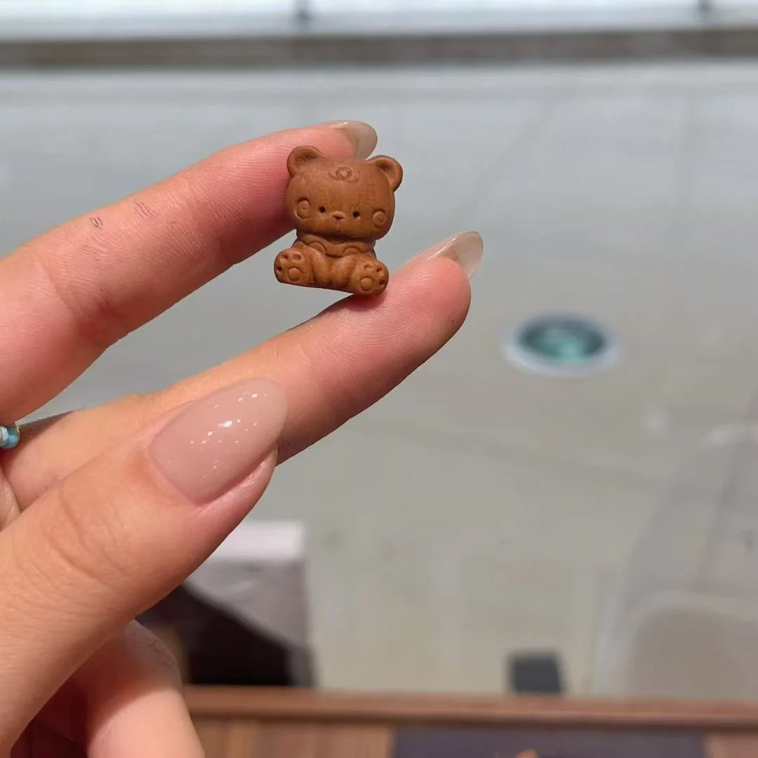 

Bear DIY Handmade Beads Bracelet Woven Hand Rope Jewelry Accories Old Mountain Sandalwood Cultural Playthings