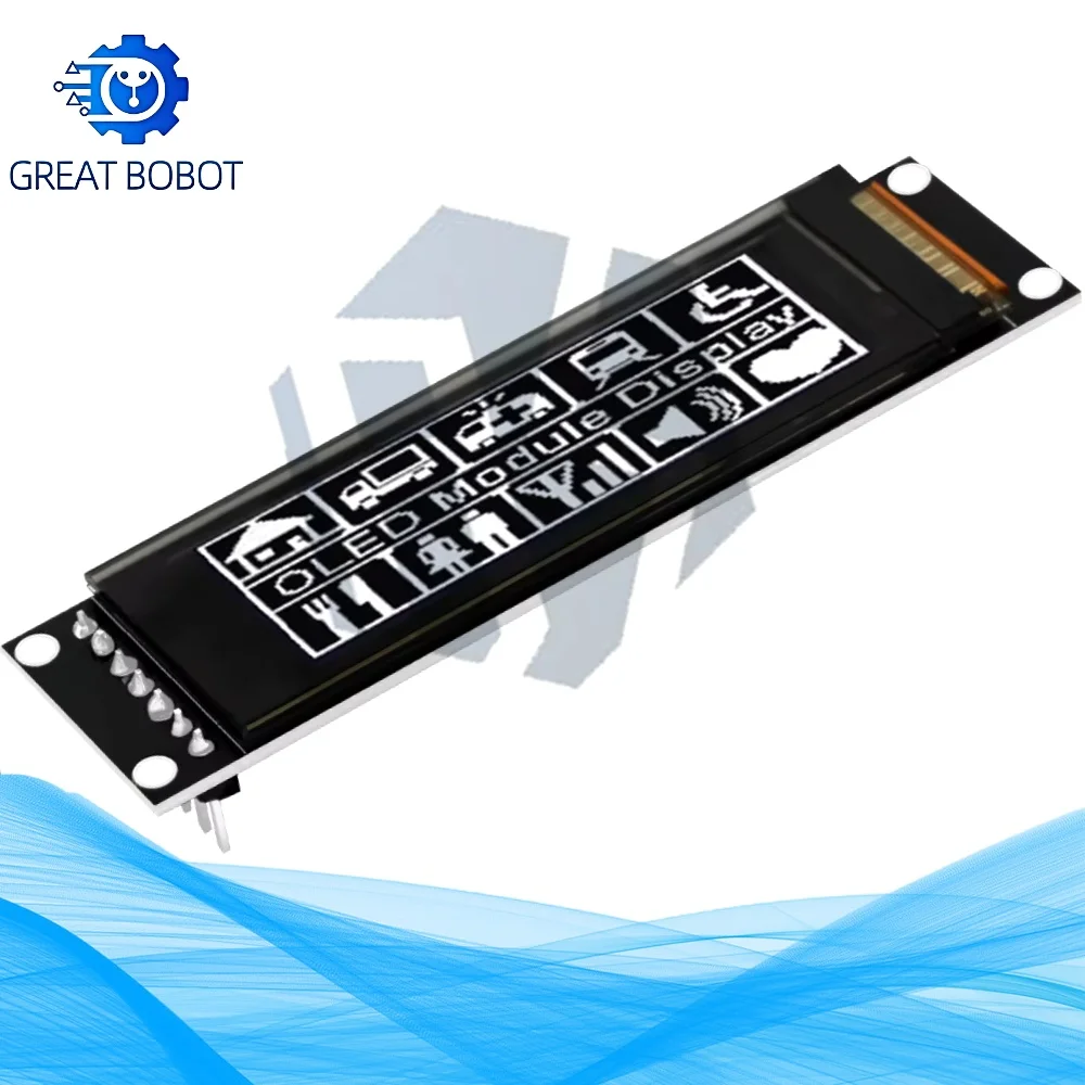 2.08 inch OLED Display Module 256x64 White Screen with SH1122 Driver