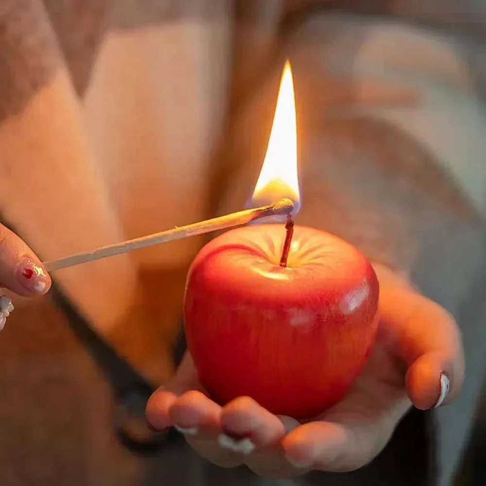 Christmas Candle Apple Shape Christmas Gifts Small Gifts Creative Ornaments Aromatherapy Candles ﻿Party Decoration Presents