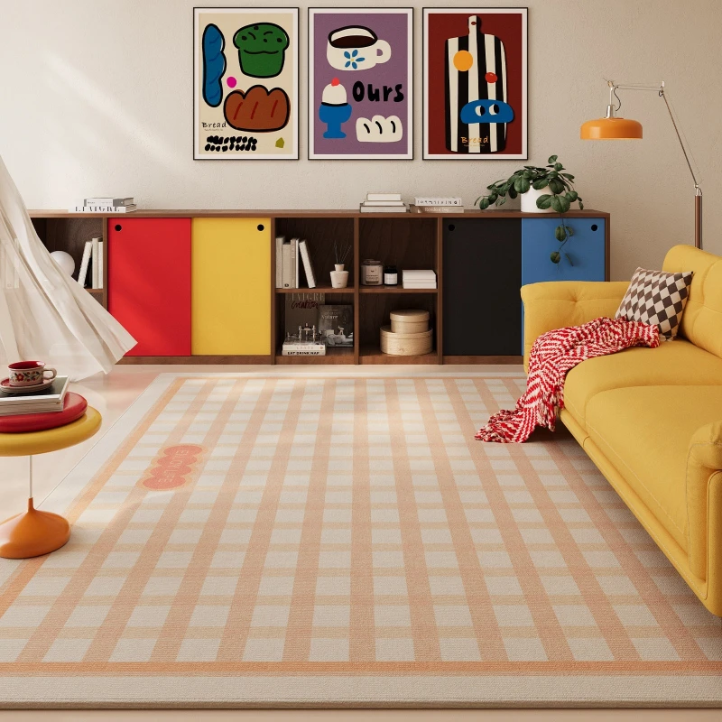 Large Living Room Carpet Stain-resistant Wear-resistant Durable Floor Mat Dopamine Colorful Geometric Pattern Rug home decor