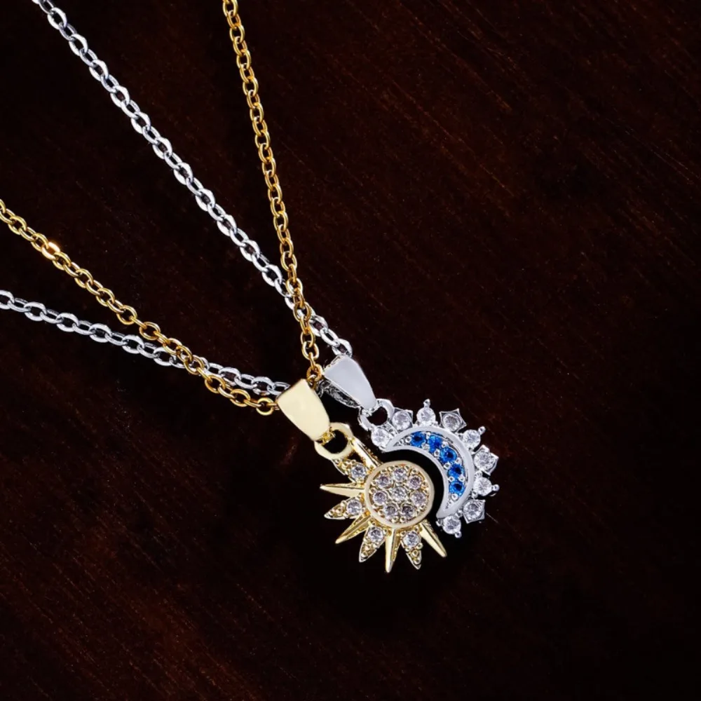

2025 New Necklace Sun Pendant Full of Diamonds Versatile and Exquisite