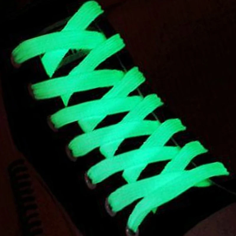 1 Pair Luminous Shoelaces Glow In The Dark Fluorescent Shoelace Glowing lace Sneakers Canvas Basketball Sport Shoes Laces 120cm