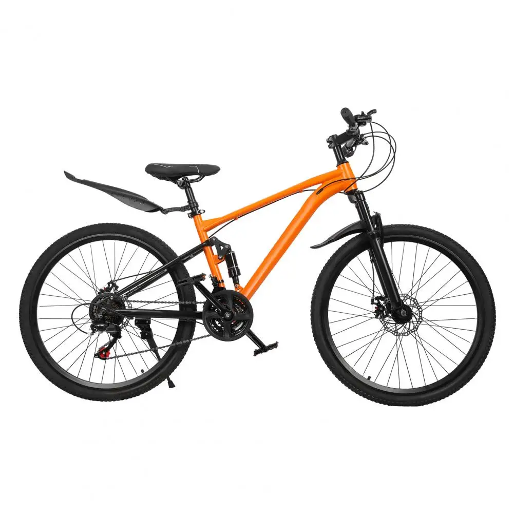 26 Inch Youth Adult Mountain Bike, Men Women MTB with 24 Speed Trigger Shifters, High-carbon Steel, Dual Suspension