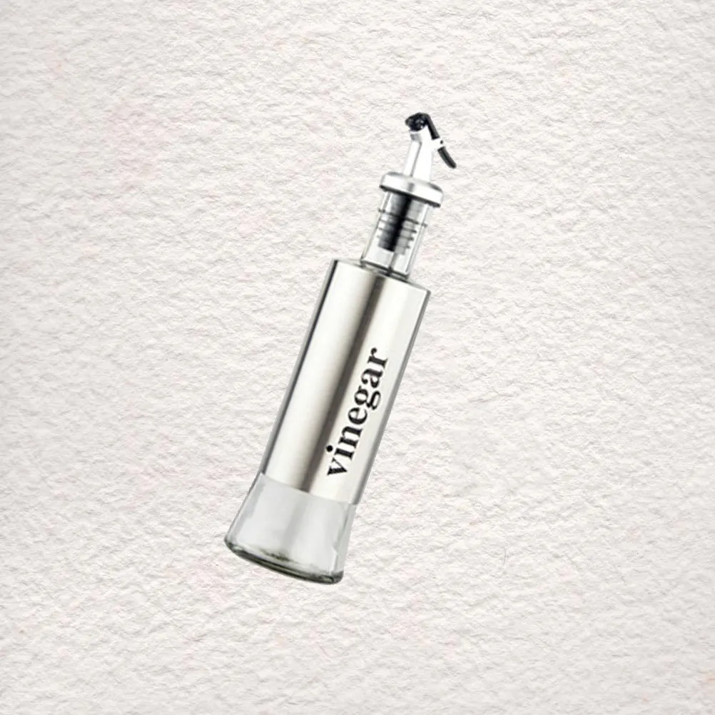 300Ml Stainless Steel Oil Bottle Eco Friendly Silicone Outlet Seasoning Bottle Household Cruet Vinegar Jar Kitchen Can