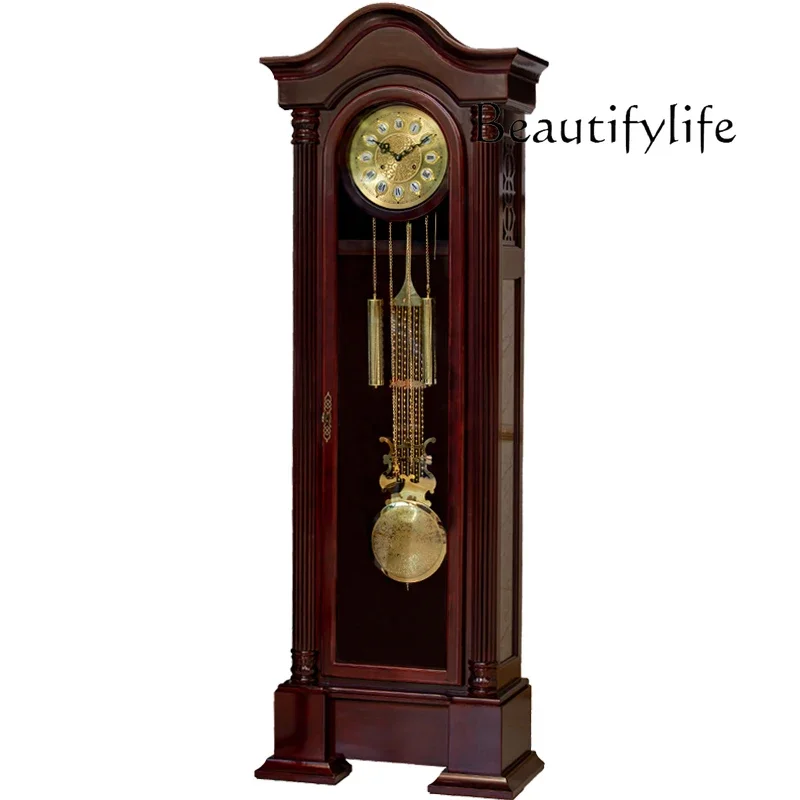 

Nordic living room home new Chinese retro European old-fashioned seat clock vertical floor pendulum clock