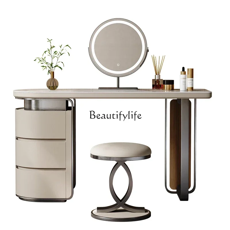 

LJYFG52Italian minimalist dresser chest cabinet integrated modern simplicity high sense light luxury high-end rock slab makeup t