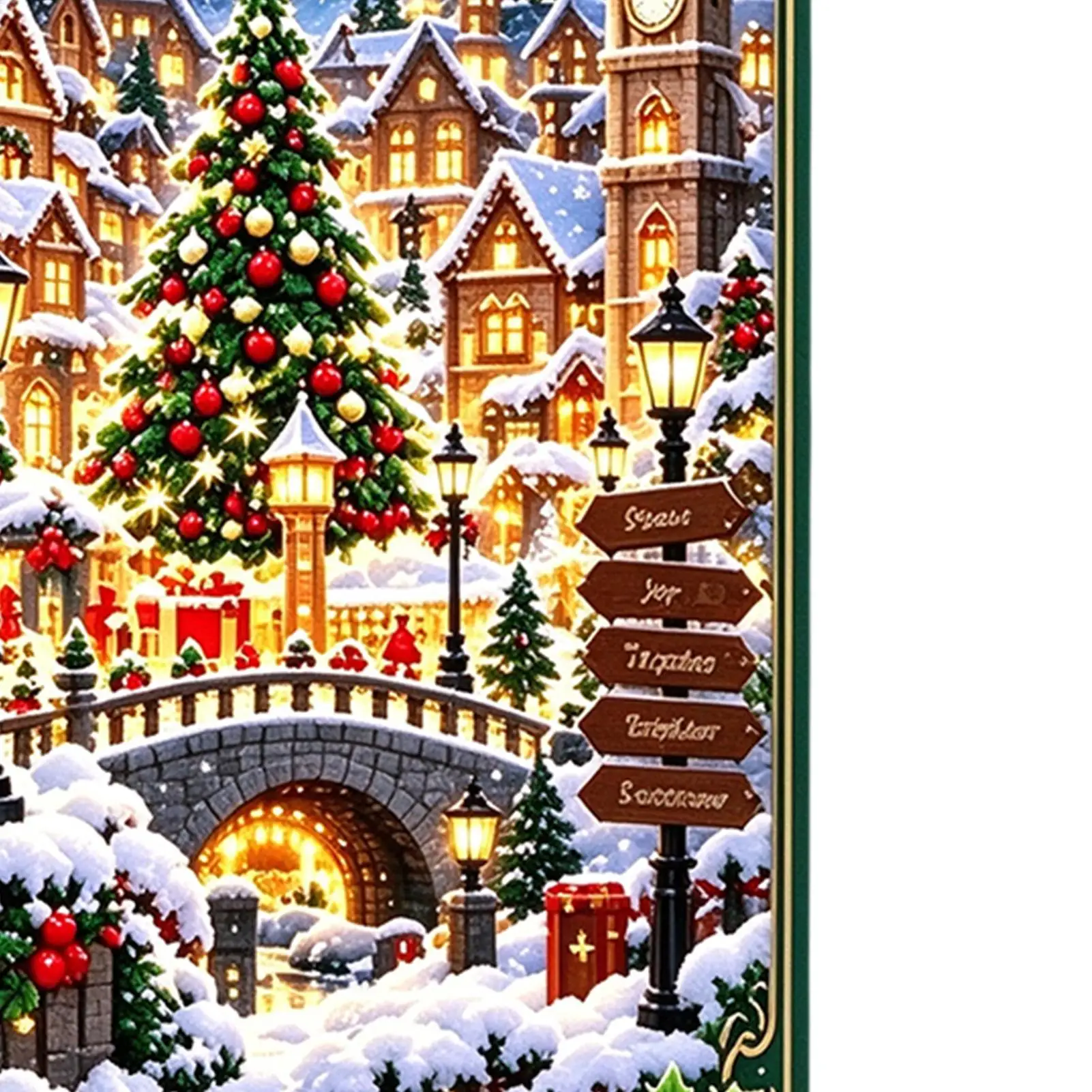 24-Day Mini Christmas Brick Ornament Advent Calendar,Unique Designs, Buildable Bricks, Hanging Loops Included, Holiday Countdown