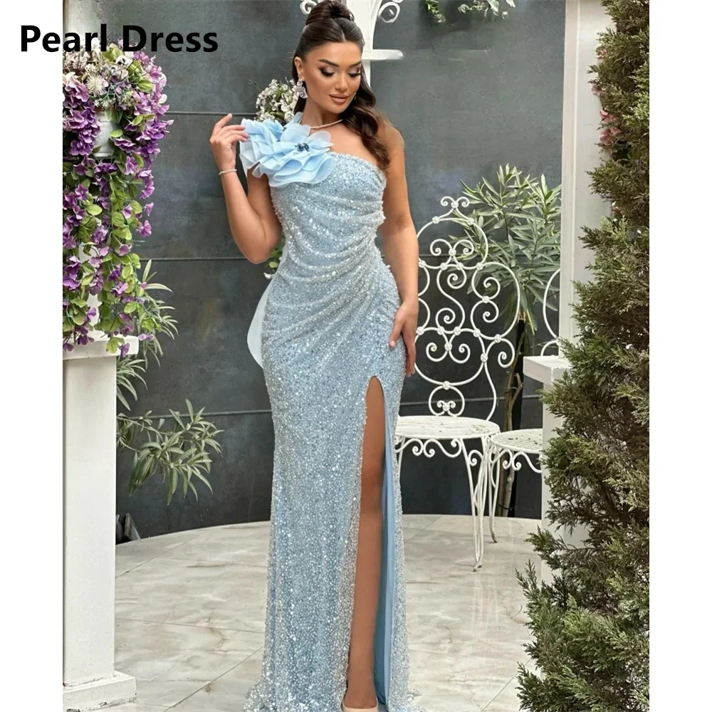 

Pearl Shiny Formal Dresses Woman Custom Made Ball Gowns Serin Evening Dresses for Special Occasions Single Room Fish Tail Dress