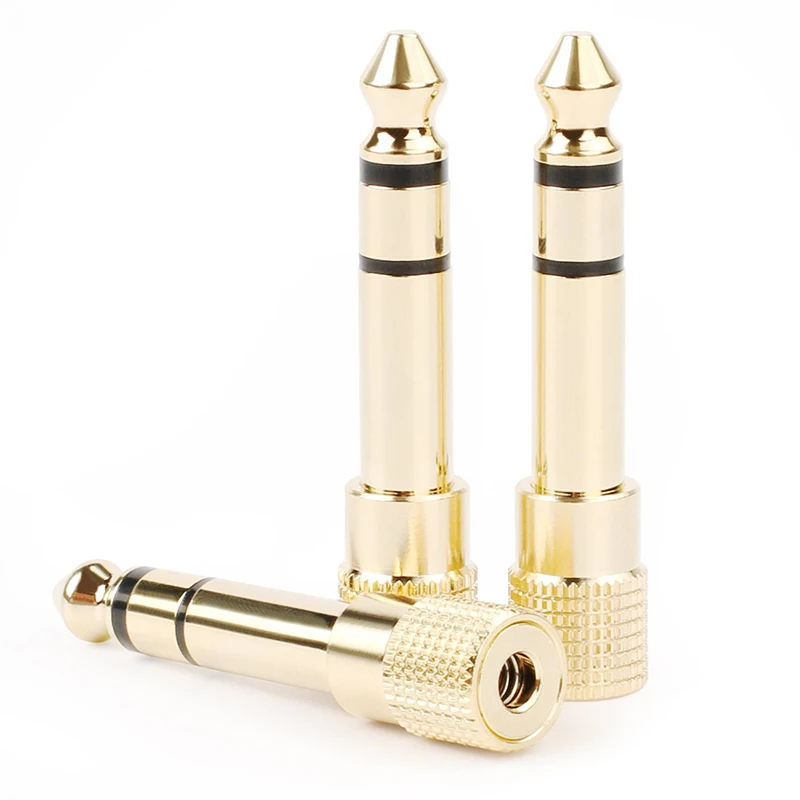 6.35mm Male To 3.5MM Female Jack Plug Mini Audio Adapter Headset Microphone Connector 6.5 To 3.5 Converter Aux Cable Adapter