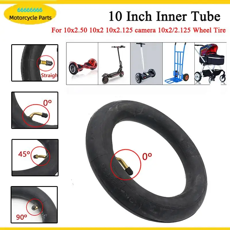 10 Inch 10x2 Butyl Rubber Inner Tube 10x2.125 Inner Tires 10x2/2.125 Camera for Electric Scooter Balancing Car 3 Wheel Stroller