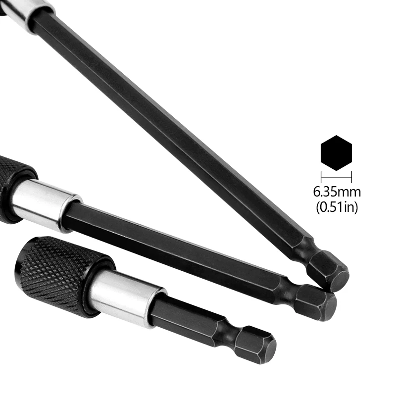 Supporto per punte di prolunga per cacciavite elettrico magnetico a sgancio esagonale rapido da 1/4 pollici 60 100 strumenti per asta di prolunga da 150mm