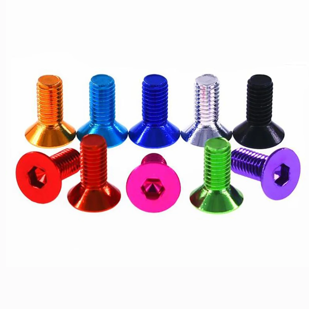 Weiyi M3 M4 DIN7991 Bunte Aluminium-Inbusschrauben mit Senkkopf und Grobgewinde in 10 Farben – Detail 5