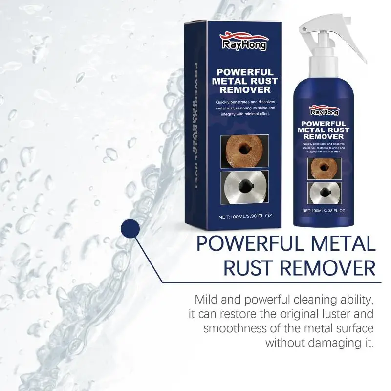 100ml Car Rust Remover Auto Exhaust Pipe Derusting: Spray Wheel Hub Care Clean Metal Iron Powder Stain