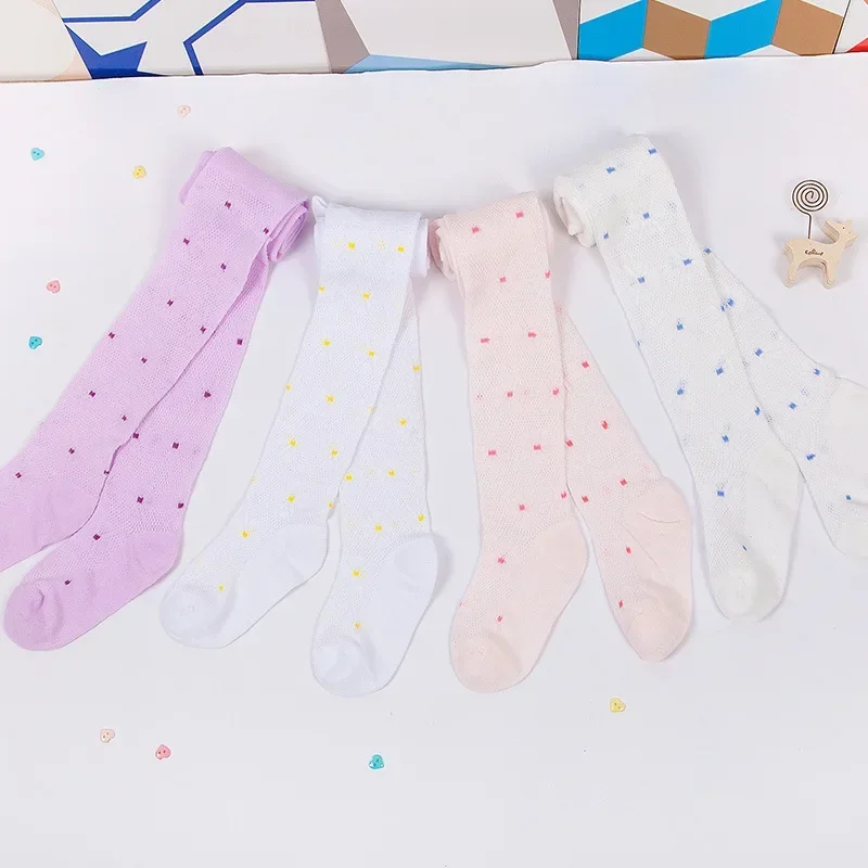 Collants d'été pour bébés filles, bas à fleurs de princesse mignons pour enfants en bas âge, une pièce en maille de coton, vêtements