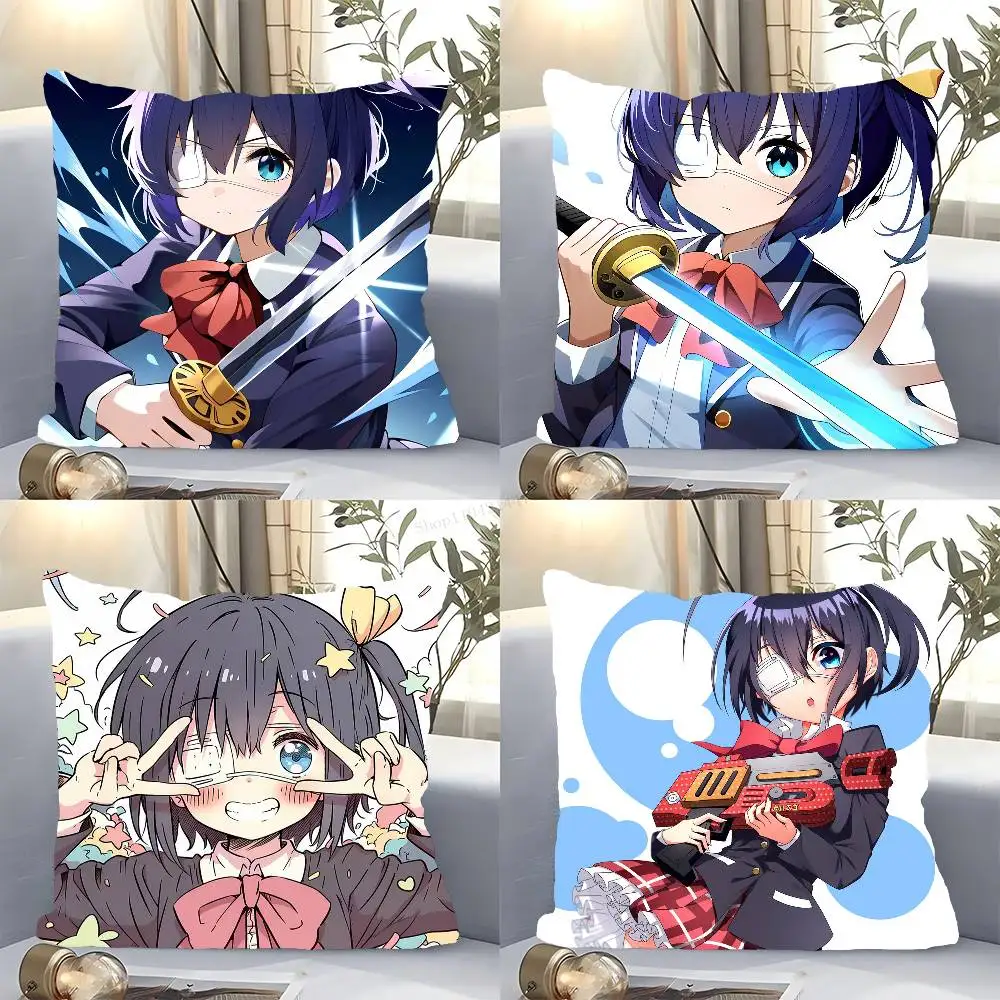 Takanashi Rikka Animation Take On Me Pillow Case Fashion Square Pillowcase Bedroom Sofa Room Ins Decoration Leisure