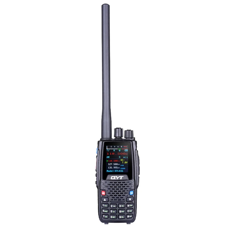 QYT KT-A16 KT-8R Aviation Walkie Talkie Air Band Transmitter CH VOX 118.000-136.999MHz TX 108.0000-136.999MHz RX Handheld Radio