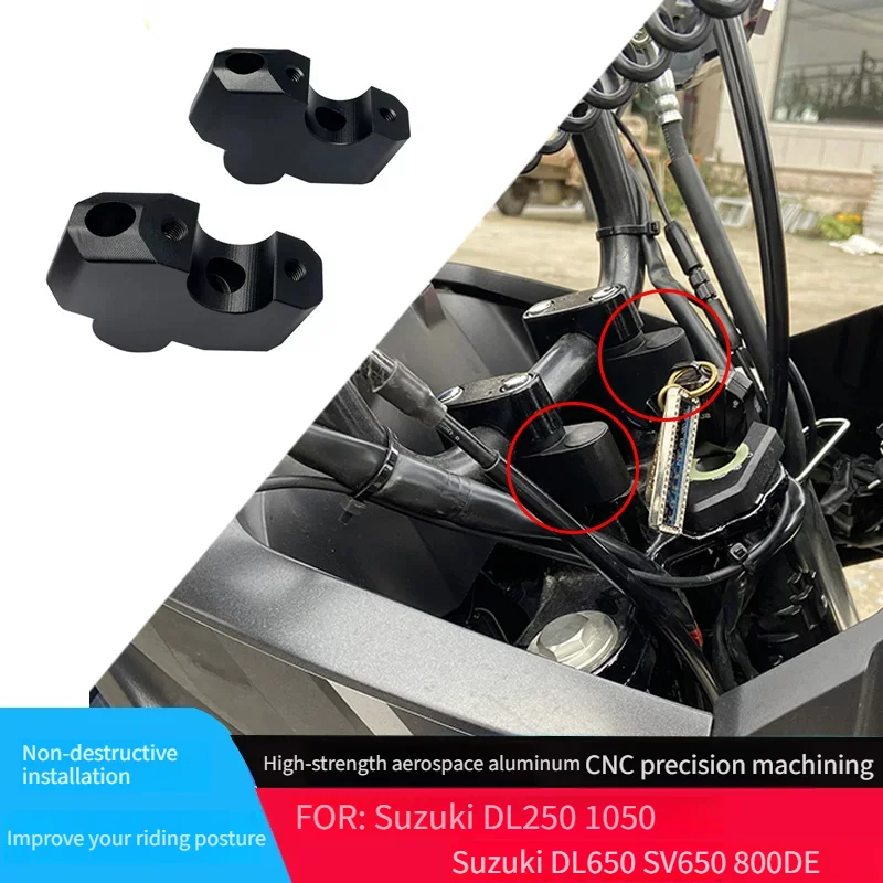 For Suzuki DL1050 DL650 DL250 V-Strom 800DE Handlebar Riser Pullback Elevador Manillar Moto Accesorios Moto