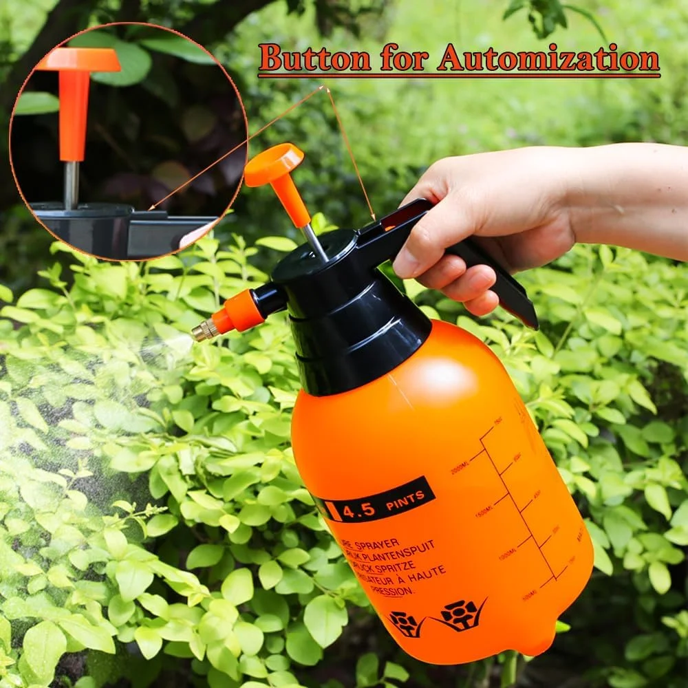 Hand Pressure Garden Sprayer Bottle Hydraulic Pressure 2L Household Sprayer Adjustable Nozzle Explosion-proof for Watering