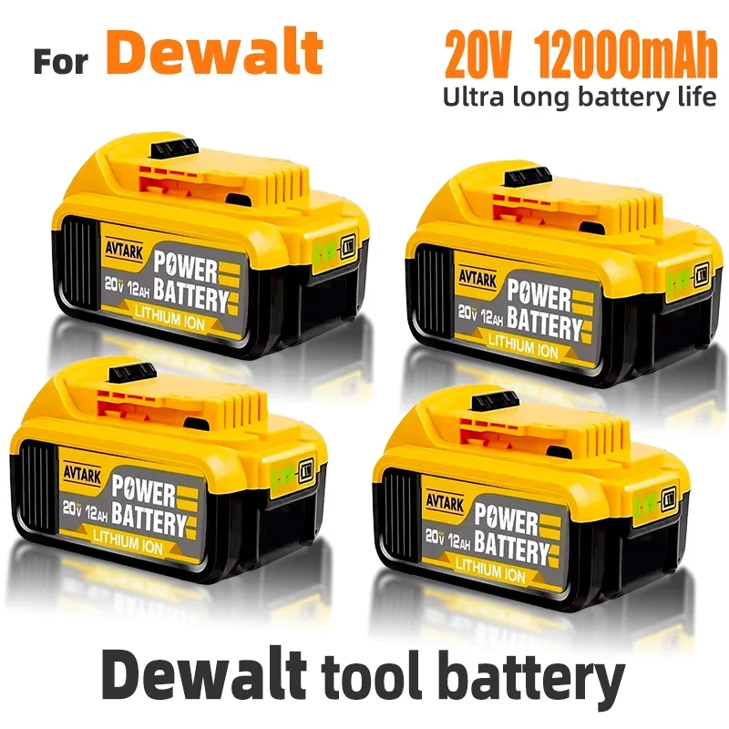 

100%Original 20V 12.0Ah Lithium Replacement Battery For Dewalt 18V DCB184 DCB200 DCB182 DCB180 DCB181 DCB182 DCB201 DCB206