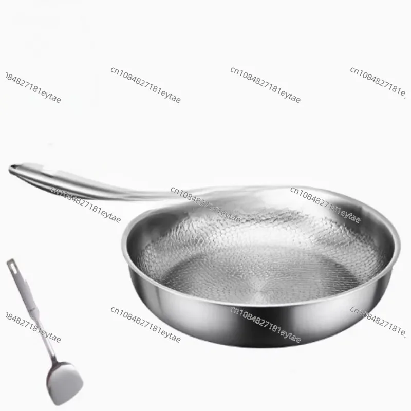 Pure Titanium Skillet Non-stick Fish Scale Hammer Pattern Titanium Cooking Pans