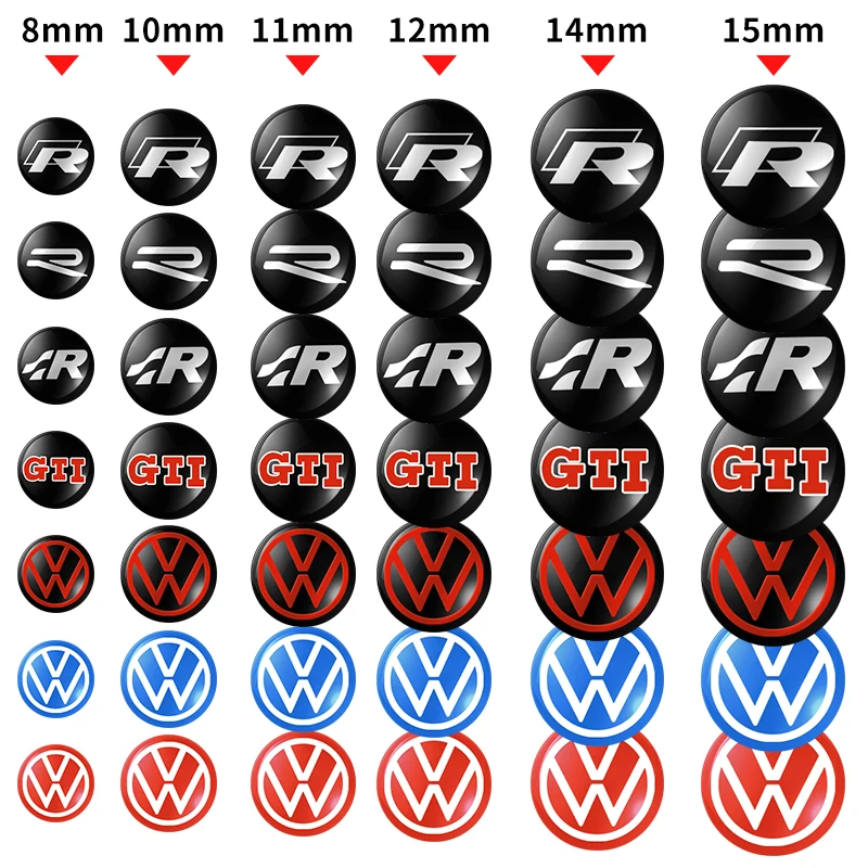 ملصق شعار مفتاح السيارة شارات شعار مفتاح التحكم في السيارة لسيارة Volkswagen Tiguan Bora POLO PASSAT CC Touran GOLF Jetta Arteon T-CROSS