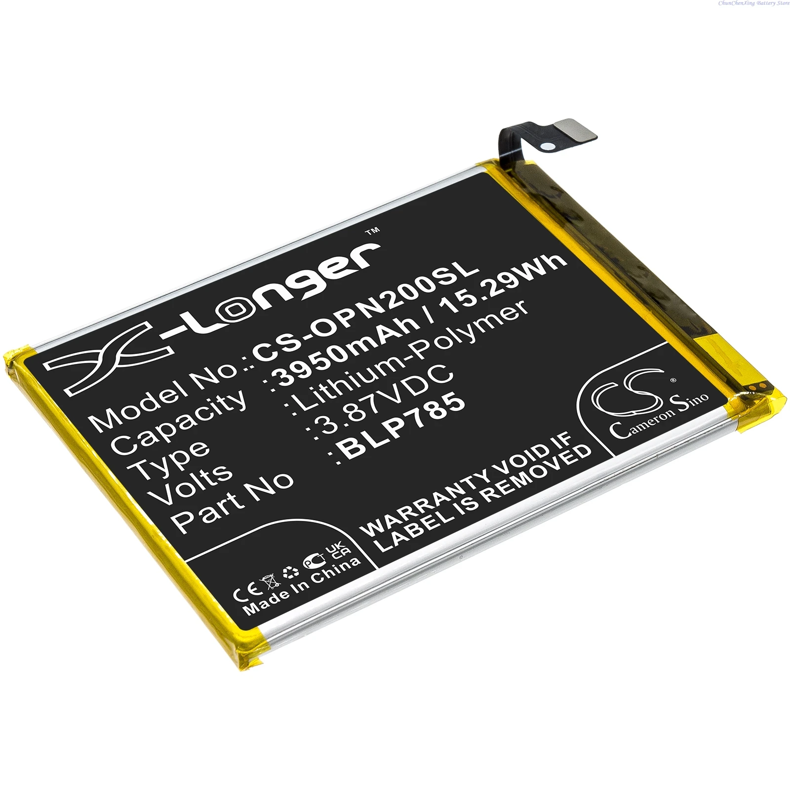 Replacement 3.87V 3950mAh Mobile SmartPhone Battery BLP785 for Oneplus Nord AC2003