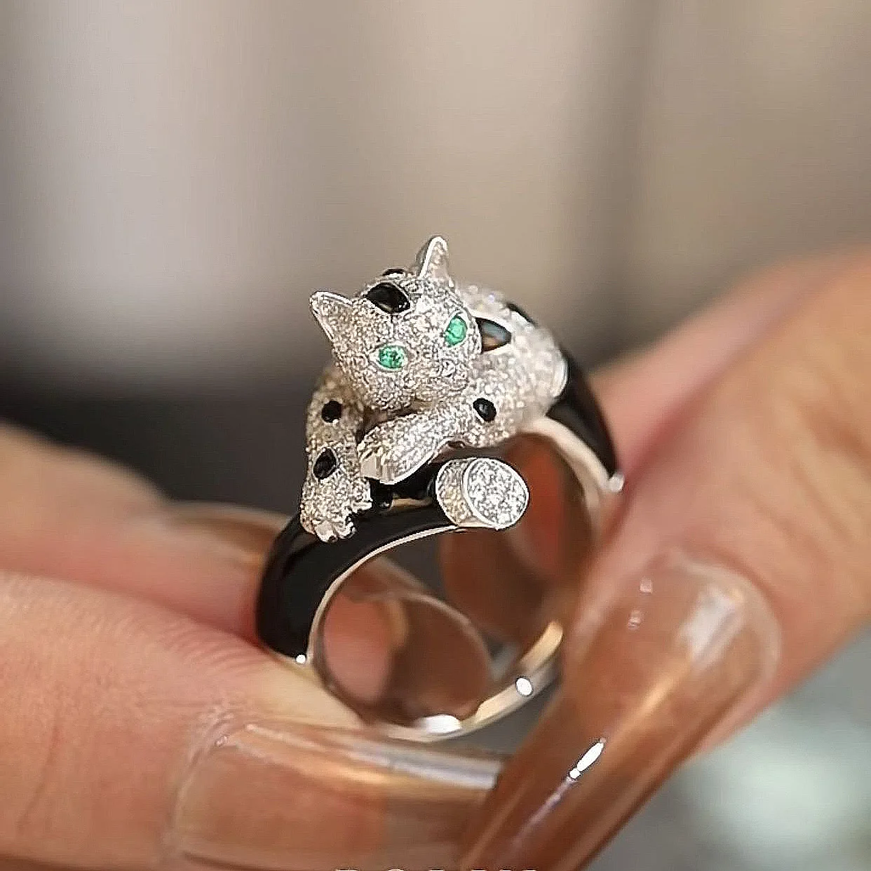 

Корейский Новый дизайн, модные ювелирные изделия из серебра S925 пробы, роскошные циркониевые кольца с животным леопардом класса АААА, элегантные женские кольца обещания, кольца, подарок
