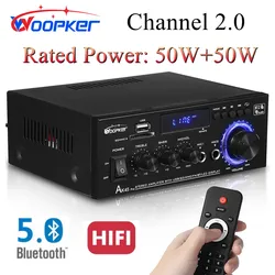 Woopker HiFi Audio Amplifier AK45 Pro Bluetooth Digital MP3 Amplifiers Max Output 820W FM Bass Speaker Supports 90-240V Input