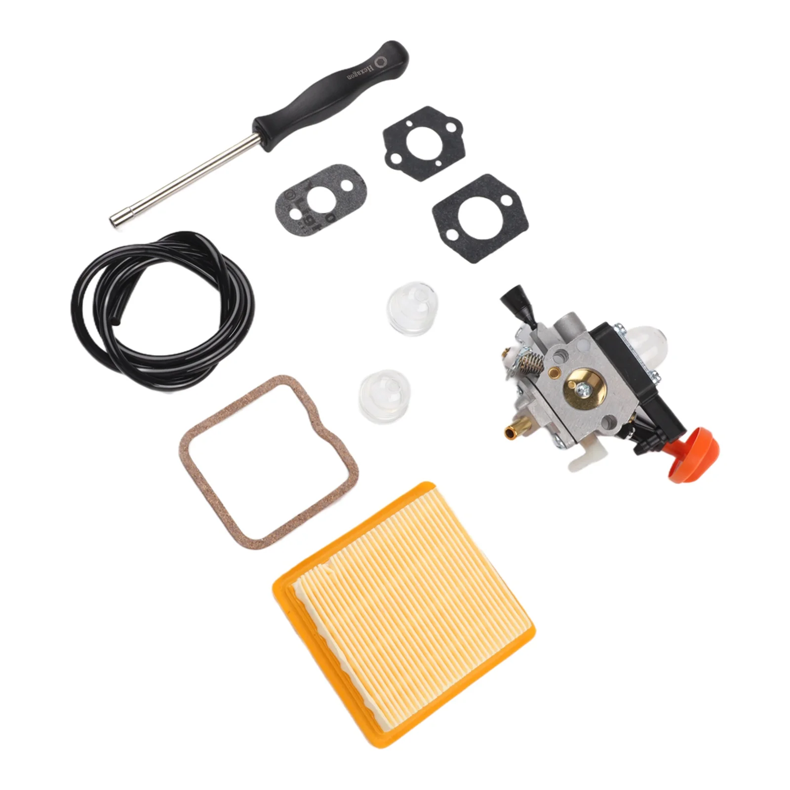 Brushcutter Parts 5*3*2cm Carburetor Replacement Kit Air Filter Element Gaskets Included Prolongs Service Life