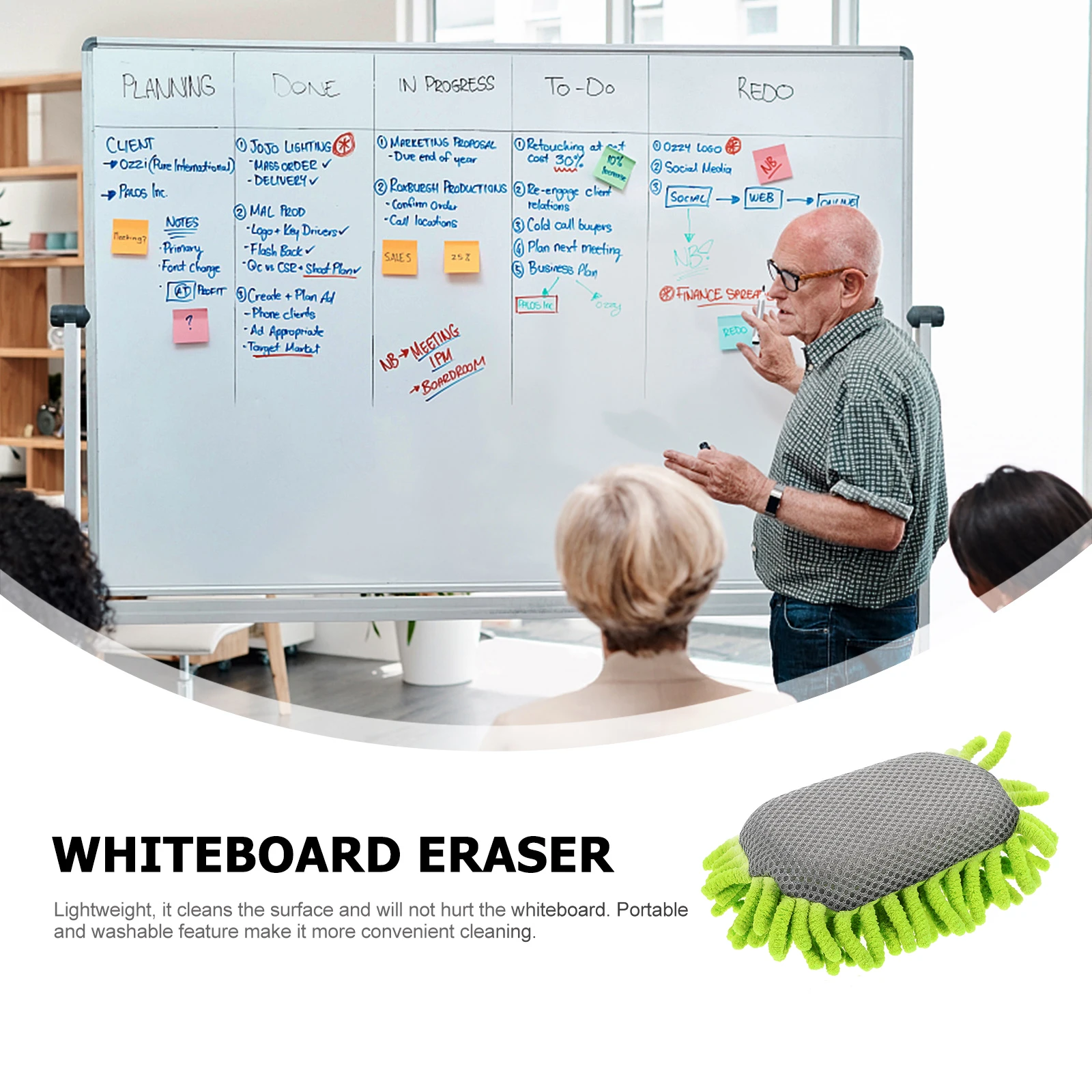 

3Pcs Blackboard Eraser Practical Lightweight Portable for Home Office School Whiteboard Cleaner Whiteboard Eraser