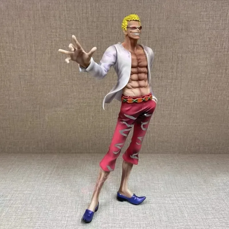 28cm One Piece Anime Figure Donquixote Doflamingo Action Figurine Gk Pvc Statue Model Collection Doll Toy for Kids Xmas Gift