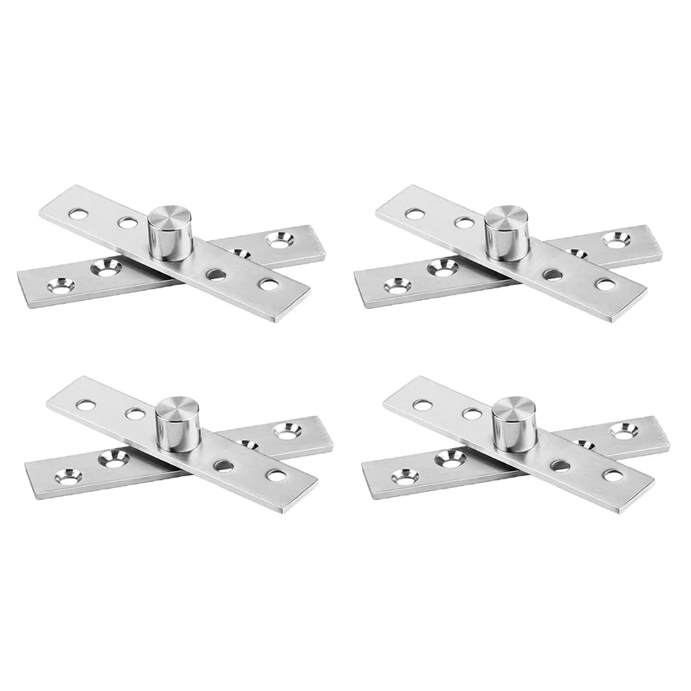 

4 Pack Stainless Steel Pivot Hinges for Cabinets Featuring 360 Degree Rotation Crafted to Provide and Quiet Performance