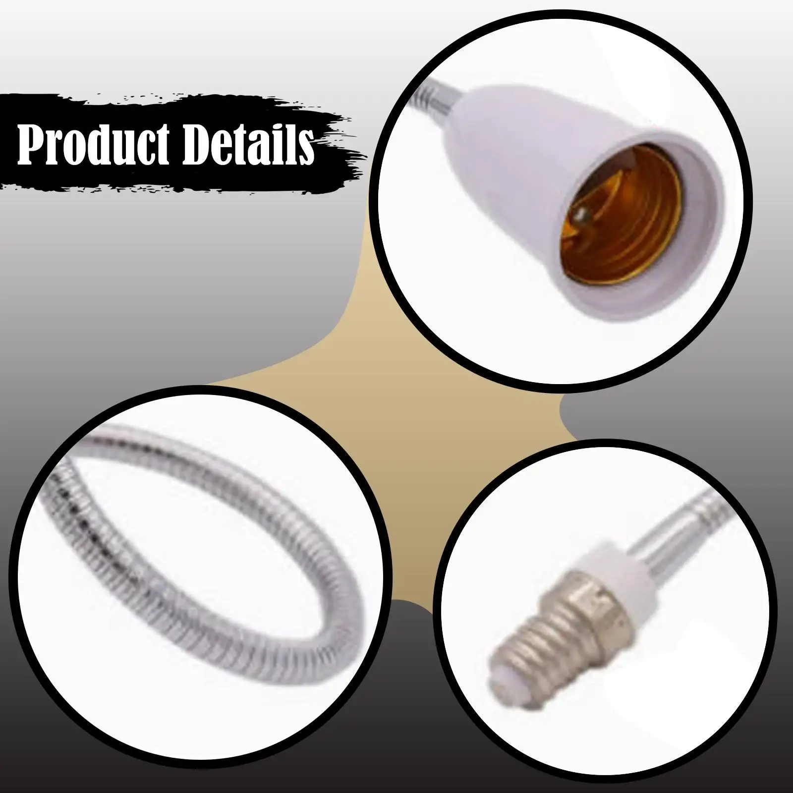 E14 to E27 Lamp Holder Adapter Lamp Base Extension Adapter for Office Garden