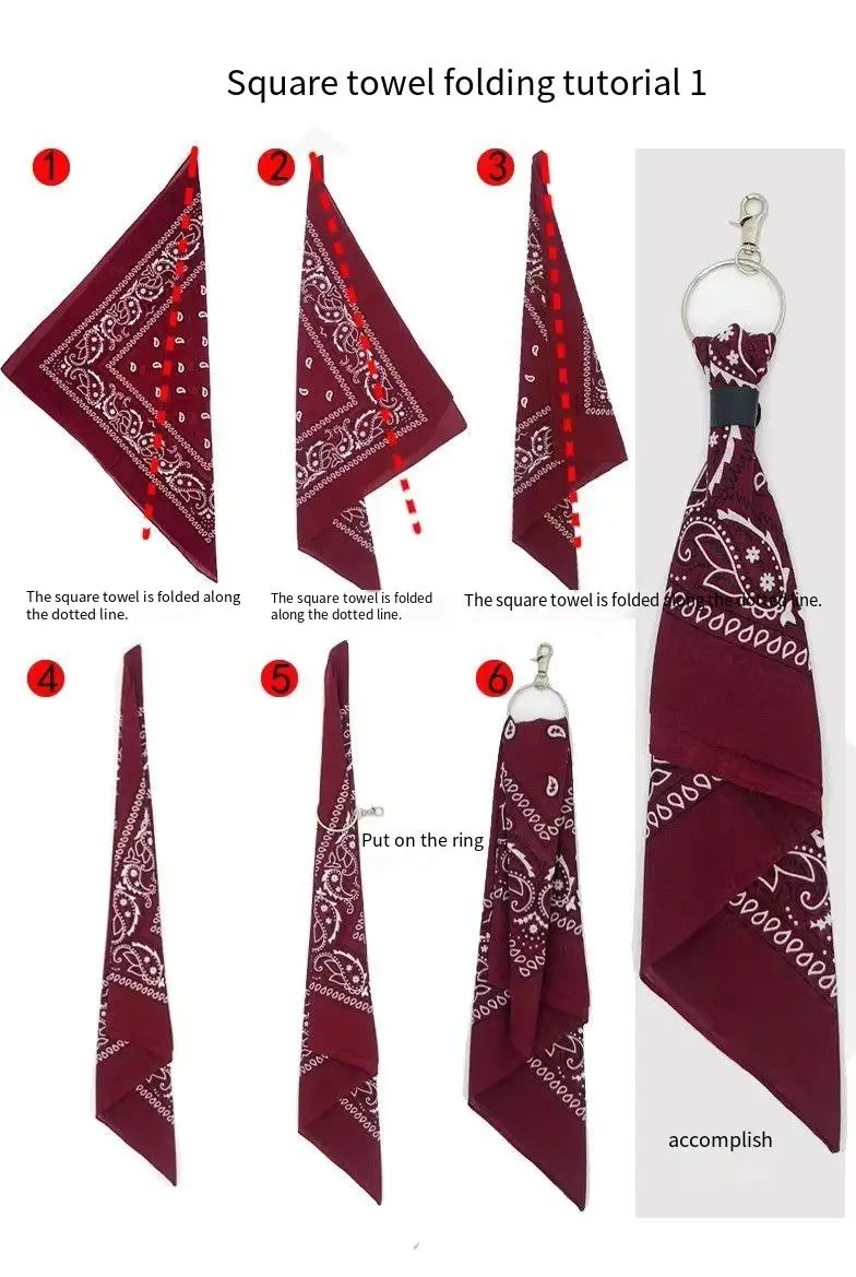 Kleines quadratisches Halstuch-Haarband, vielseitige Hip-Hop-Hosenkette, trendiges Streetdance-Accessoire, industrieller Stil, Taillenkette zum Umhängen – Detail 1