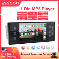 ESSGOO Car Radio 1Din MP5 Player Autoradio Stereo 5'' IPS Screen Bluetooth Mirrorlink Type C Universal Multimedia Player For Car