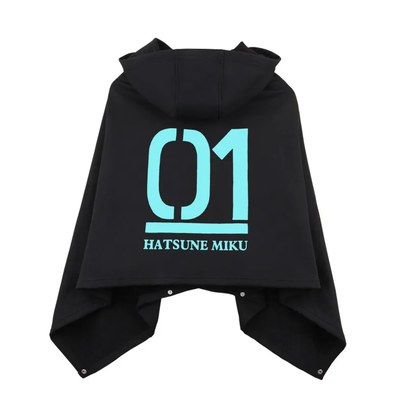 

Периферийный плащ Хацунэ Мику, утолщенный плащ, куртка на осень и зиму, теплый костюм с капюшоном из мультфильма, ролевой костюм