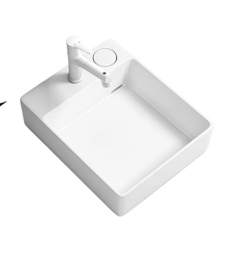 LMM ultra-narrow 30cm countertop rear drainage vertical balcony washing machine household washbasin